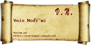 Veis Noémi névjegykártya